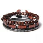 Bracelet Africain en Pierre Hematite