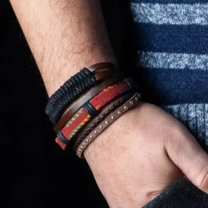 Bracelet africain masculin, accessoire de mode ethnique élégant