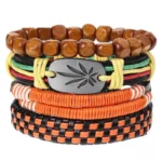 Bracelet Africain Homme en cuir véritable