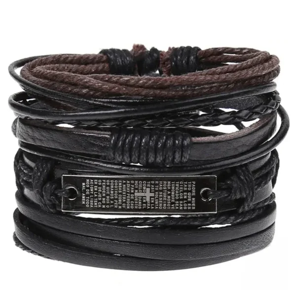 Bracelet en cuir pour hommes, style africain