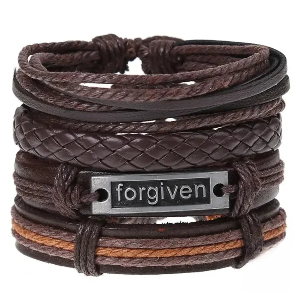 Bracelet Africain Homme en cuir véritable - vue 2