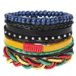 Bracelet Africain Homme en cuir véritable - vue 3