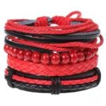 Bracelet Africain Homme en cuir véritable - vue 5