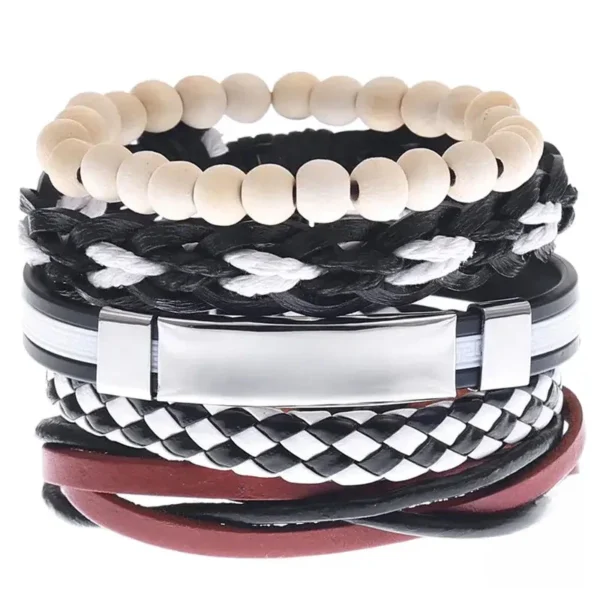 Bracelet Africain Homme en cuir véritable - vue 9