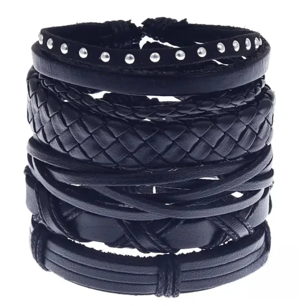 Bracelet Africain Homme en cuir véritable - vue 10