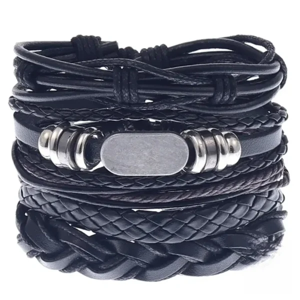 Bracelet Africain Homme en cuir véritable - vue 11