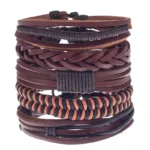 Bracelet Africain Homme en cuir véritable - vue 12