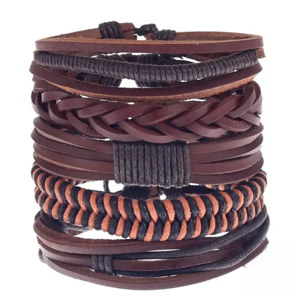 Bracelet Africain Homme en cuir véritable - vue 12