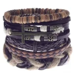 Bracelet Africain Homme en cuir véritable - vue 13