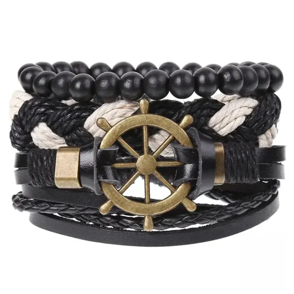 Bijou africain pour homme en cuir de qualité