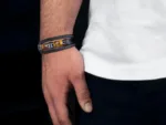 Cuir et œil de tigre, bracelet homme au style africain