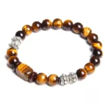 Bracelet artisanal, Oeil de Tigre, inspiration africaine
