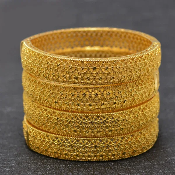 Bracelet pour femme en or, style africain traditionnel