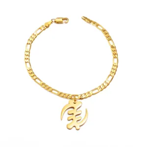 Bracelet Africain Or avec symbole Adinkra