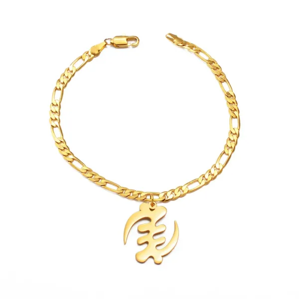 bracelet-africain-or-symbole-adinkra-1 Bracelet Africain Or avec symbole Adinkra