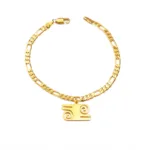 Bracelet or artisanal, représentation Adinkra authentique