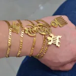 Bracelet Adinkra en or, design africain élégant
