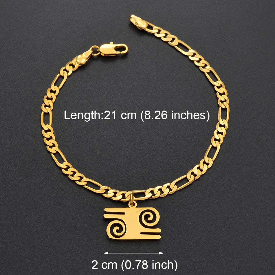 Bijou africain or, symbole Adinkra distinctif