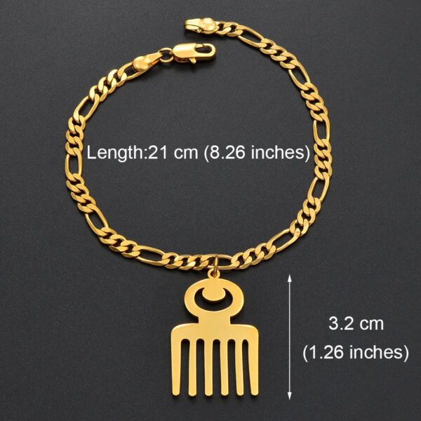 Bracelet or inspiré des motifs africains Adinkra