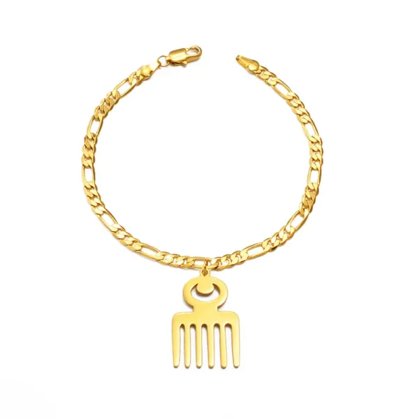 Bijou or avec symbole culturel Adinkra africain