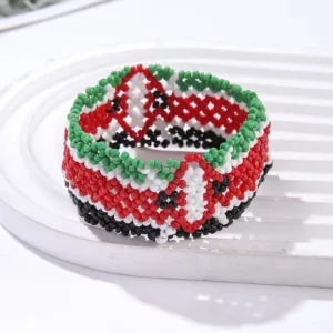 Bracelet africain multicolore en perles