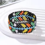 Bracelet culturel africain en perles multicolores