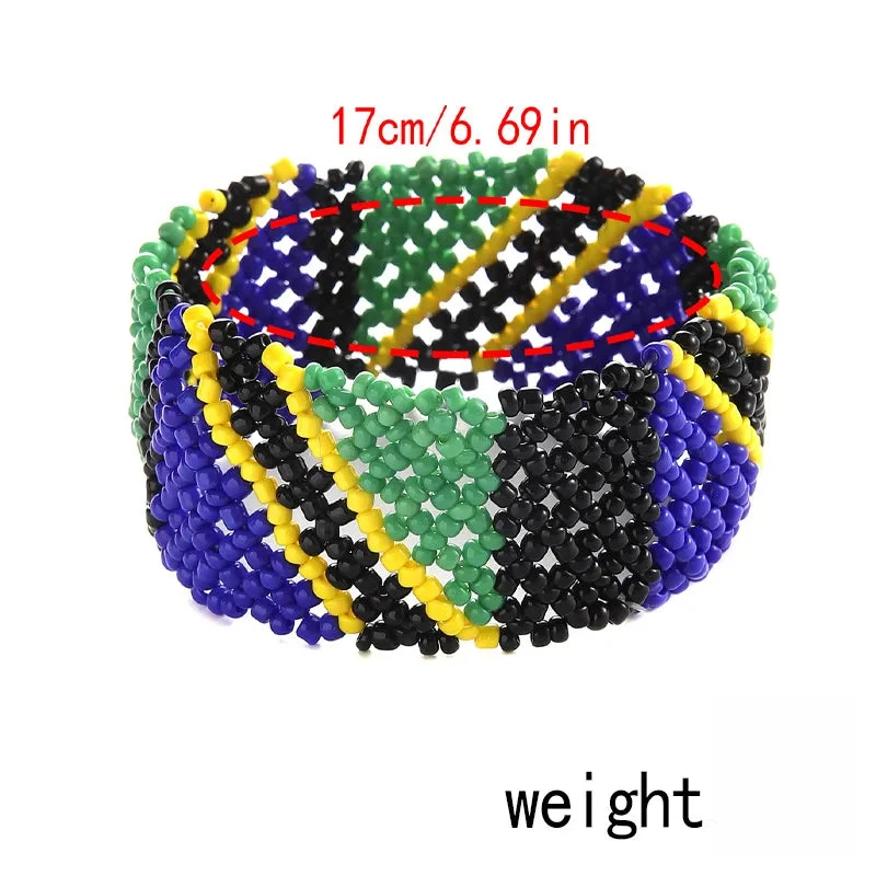 Bracelet en perles africaines aux couleurs vibrantes