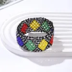 Bracelet artisanal africain en perles diverses
