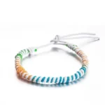 Bracelet Africain Tissé Main en couleur vibrante - vue 2