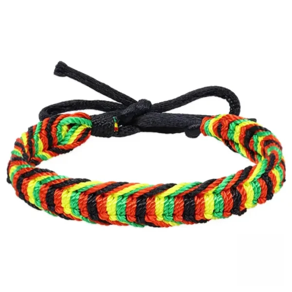 Bracelet Tissé Main avec motifs africains traditionnels