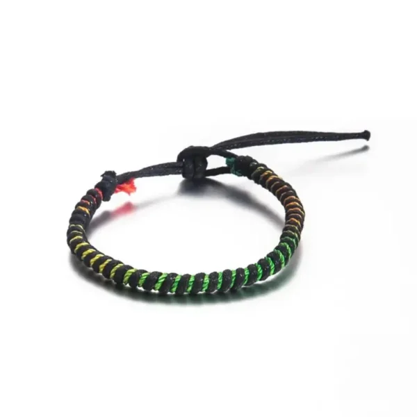 Bracelet Africain Tissé Main en couleur vibrante - vue 4