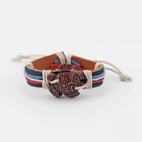 bracelet-africain-tortue-de-mer-1 Bracelet Africain Tortue de Mer en perles colorées