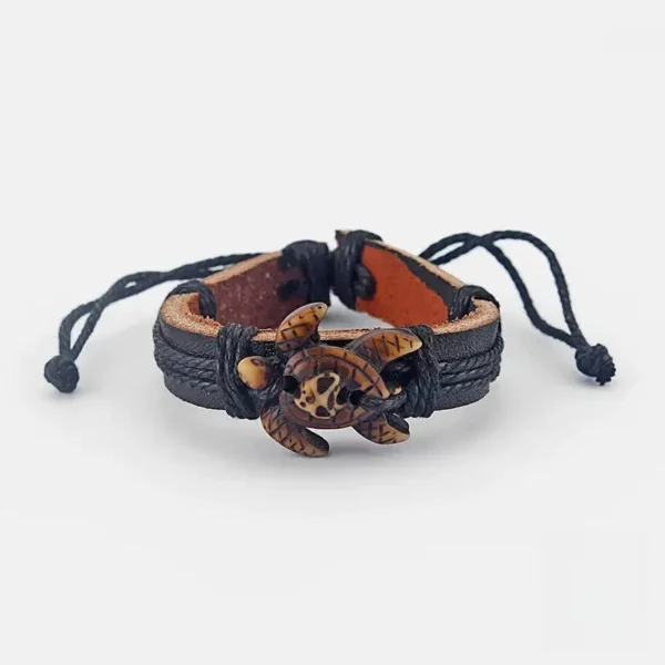 Bracelet traditionnel africain, motifs tortue marine