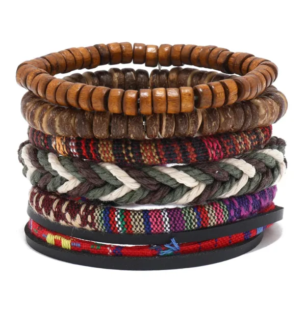 Accessoire élégant en cuir africain tressé
