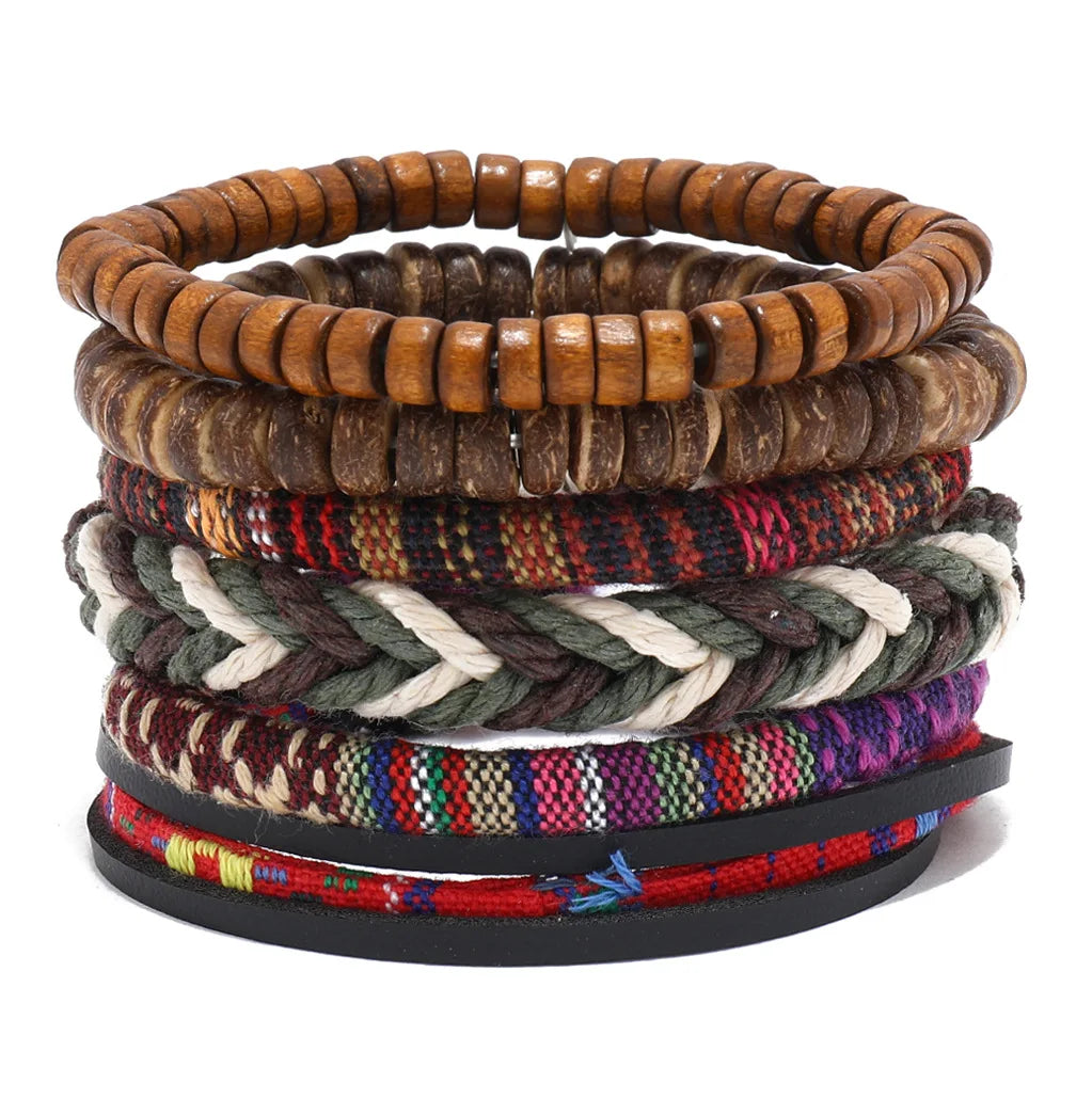 Accessoire élégant en cuir africain tressé