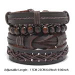 Bracelet cuir tressé, reflet de culture africaine