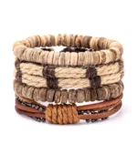 Design authentique en cuir africain tressé