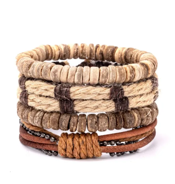 Design authentique en cuir africain tressé