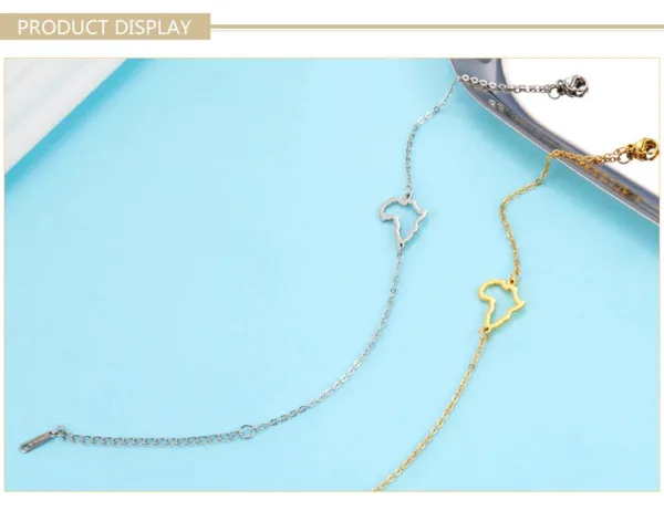 Bracelet tendance avec carte de l'Afrique