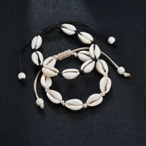 Bracelet Cauris en coquillage africain élégant et unique