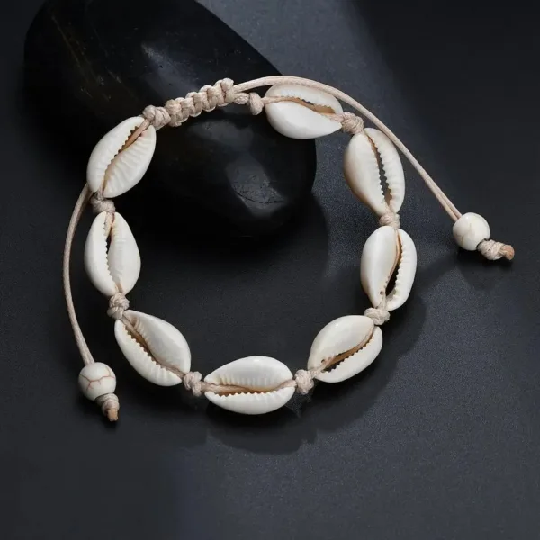 Bracelet africain avec coquillage Cauris naturel