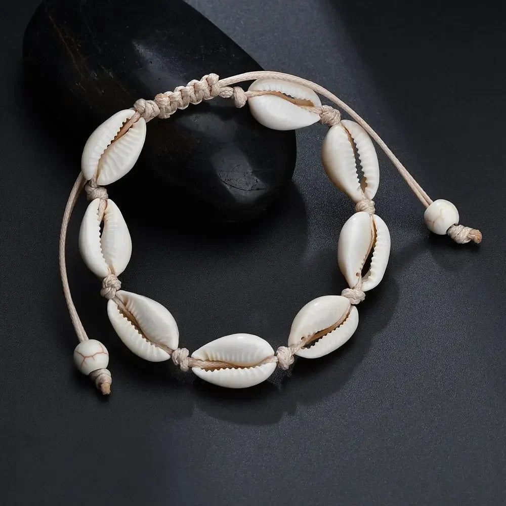Bracelet africain avec coquillage Cauris naturel