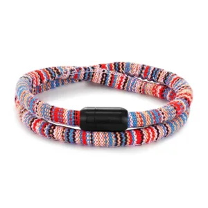Bracelet Corde Africain en rose