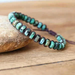Bracelet Jaspe Africain en pierres naturelles