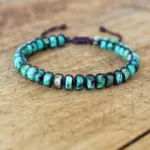 Bracelet en jaspe authentique, inspiration africaine