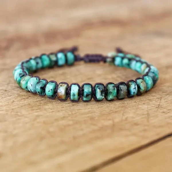 Bijou en jaspe naturel, pièce artisanale