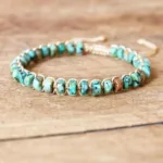 Bracelet en jaspe, harmonie des couleurs naturelles