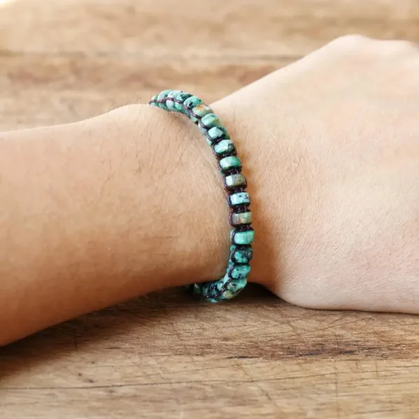 Bracelet en jaspe aux teintes terreuses