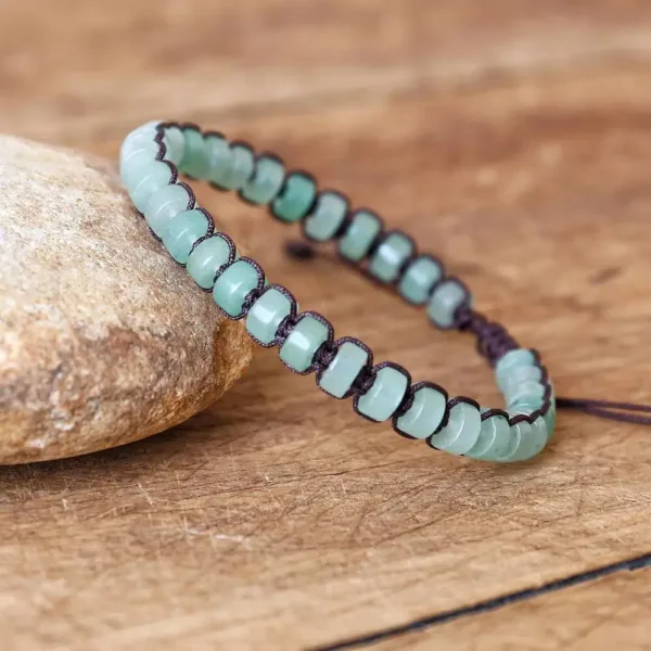 Bracelet artisanal avec jaspe coloré