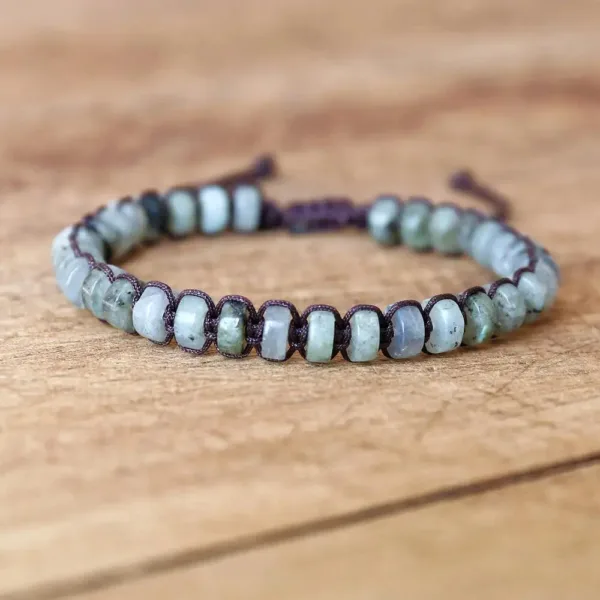 Bracelet en jaspe africain pour homme et femme